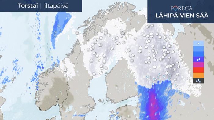Sadealue torstaina 5.3.2020